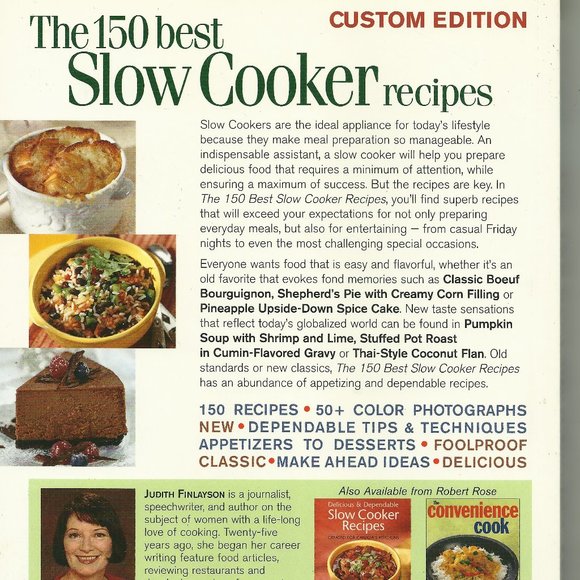 The 150 Best Slow Cooker Recipes - Judith Finlayson - Picture 4 of 4